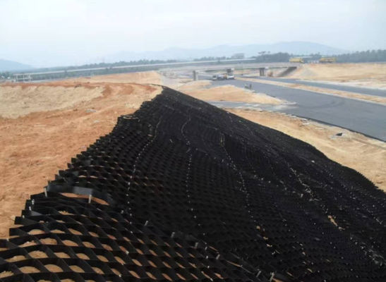 Stabilizzazione del suolo perforata di plastica di Geocell dell'HDPE per la costruzione del fondo stradale